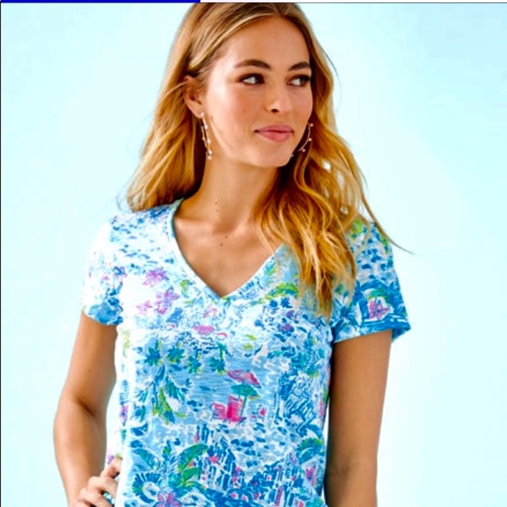 Lilly Pulitzer Etta Top in What a Lovely Place